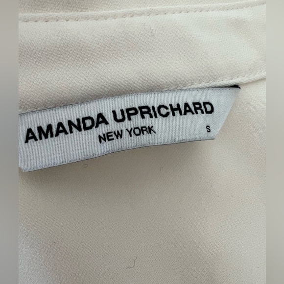 Amanda Uprichard cream collared button front sleeveless jumpsuit size small - Picture 4 of 7